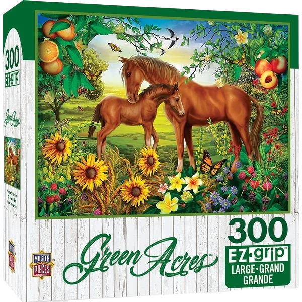 Exclusive MasterPieces Neighs and Nuzzles EZ-Grip Jigsaw Puzzle Large 300-PC Consistent