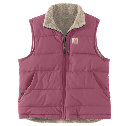 Expertly Made Carhartt Medium Huckleberry Montana Women’s Insulated Reversible Puffer Vest High-Grade