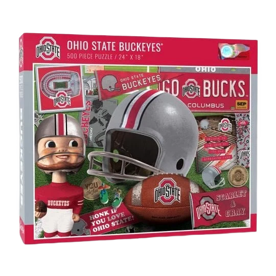 First-Class White Mountain Ohio State Buckeyes Puzzle 500 Piece High-Grade