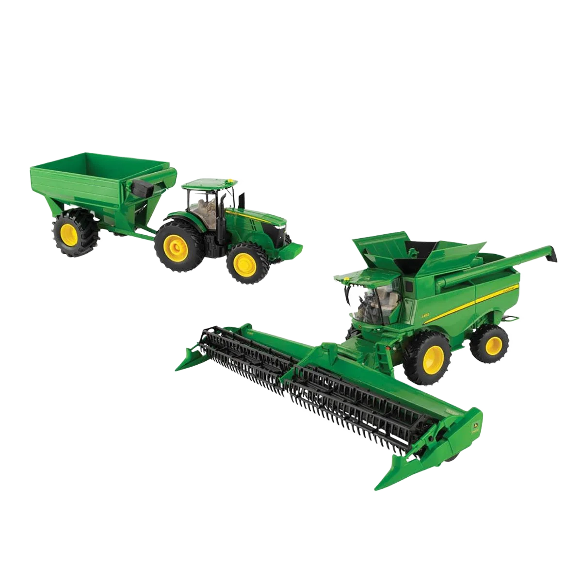 Reliable TOMY John Deere 1 32 Scale S780 Combine and 7290R Tractor Harvesting Set Effective
