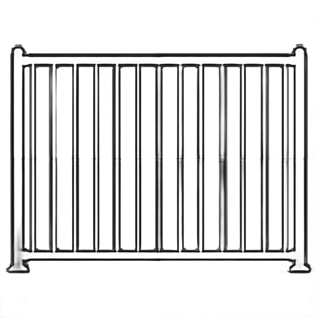 Elite Westbury Tuscany 8 ft. Black C10 Square Railing for Stairs Long-Lasting