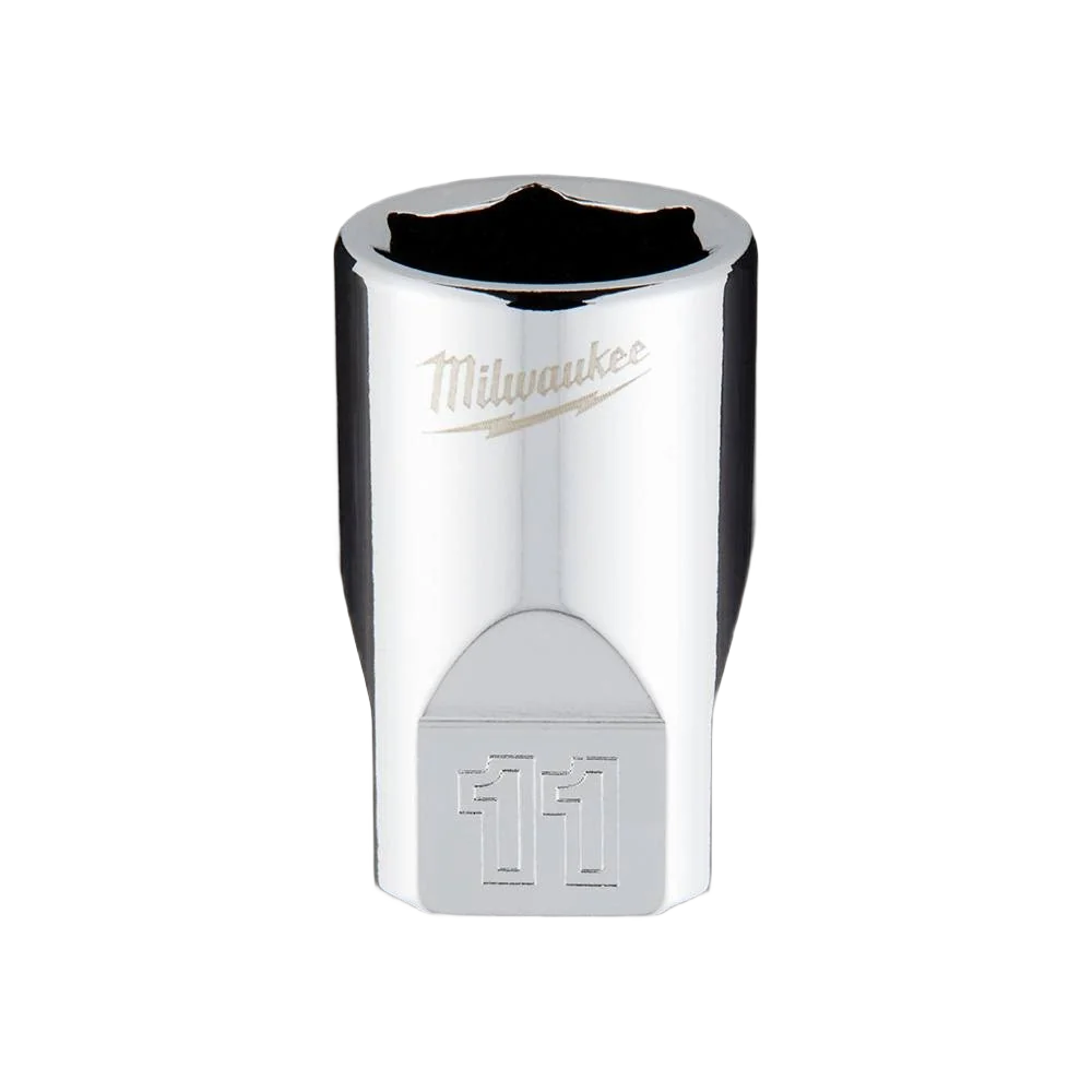 Genuine Milwaukee 1 4 Drive 11-mm 6-Point Socket w FOUR FLAT™ Sides High-Performance