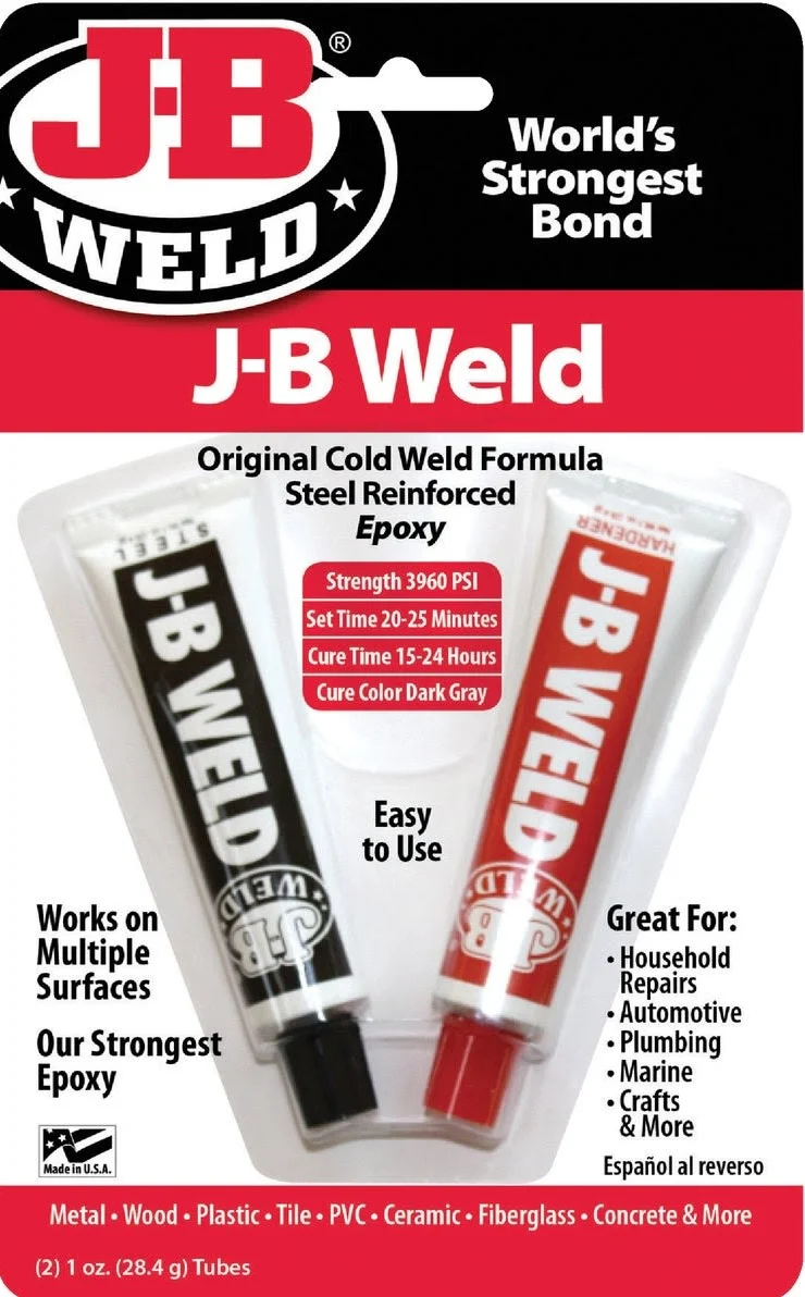 Clean J-B Weld Cold Weld Epoxy 1 oz 2-Pack Advanced