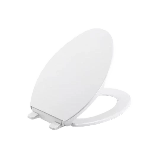 Traditional Kohler Brevia Quick-Release White Elongated Toilet Seat High-End