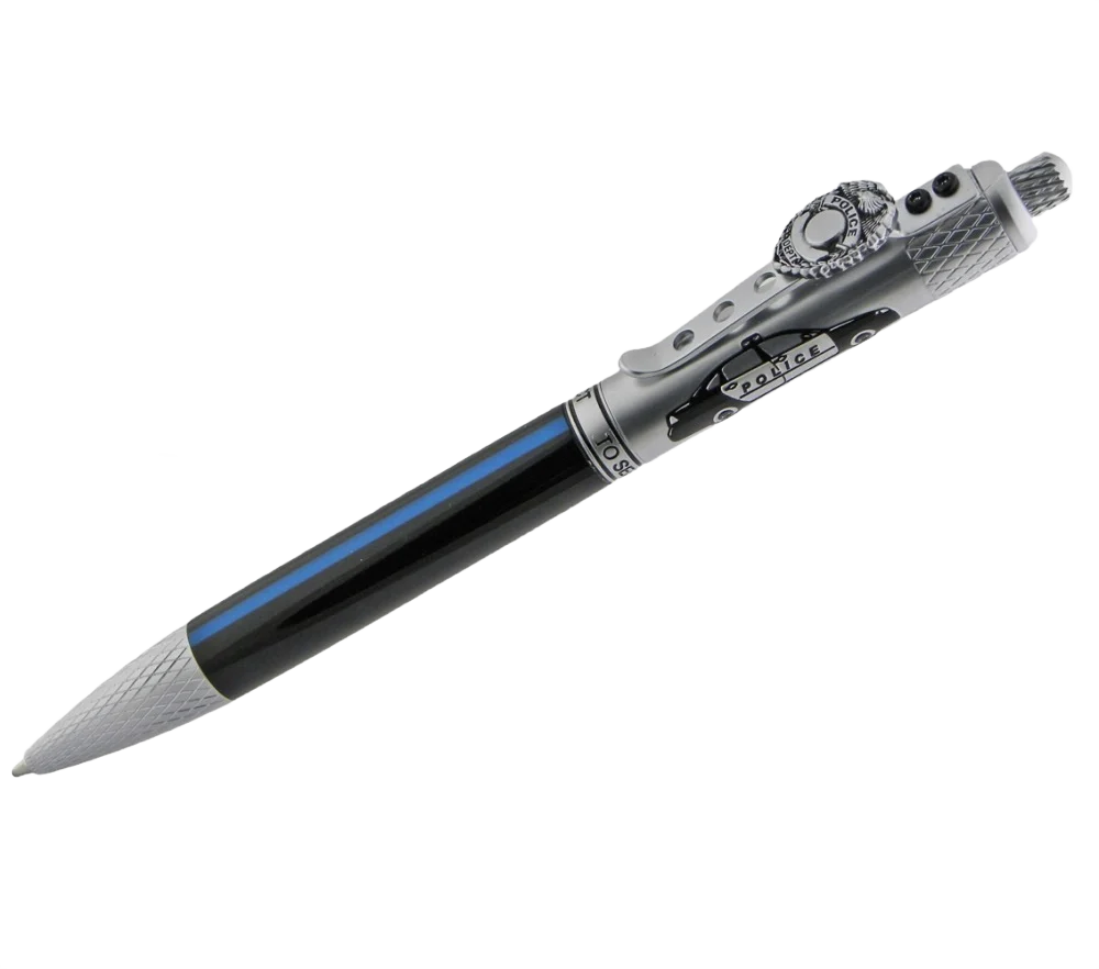 Safe Berea Hardwoods Policeman Pen Satin Chrome Enhanced