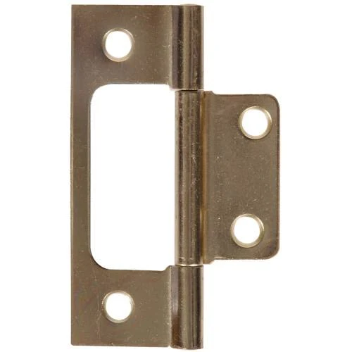 Crafted Hillman Satin Brass Non Mortise Hinge 3 in. Smart