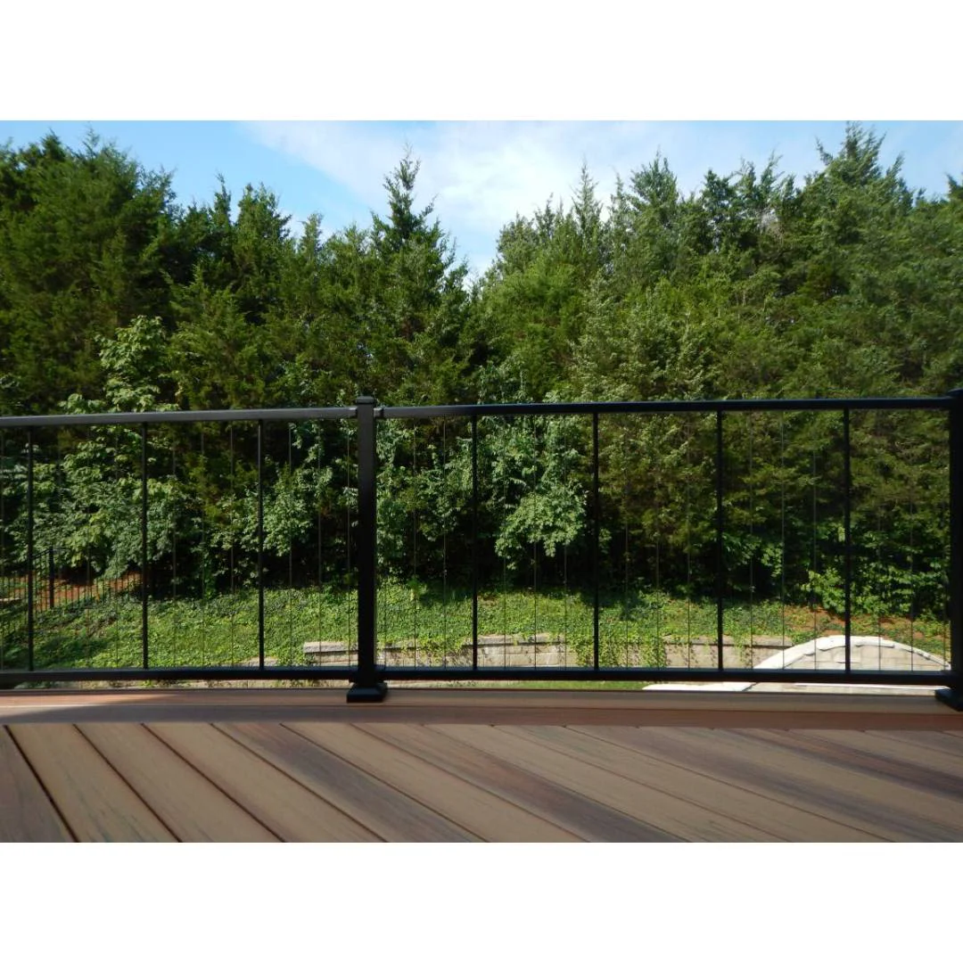 Smart Westbury 6 ft. Black C80 VertiCable Aluminum Railing for Level Trendy