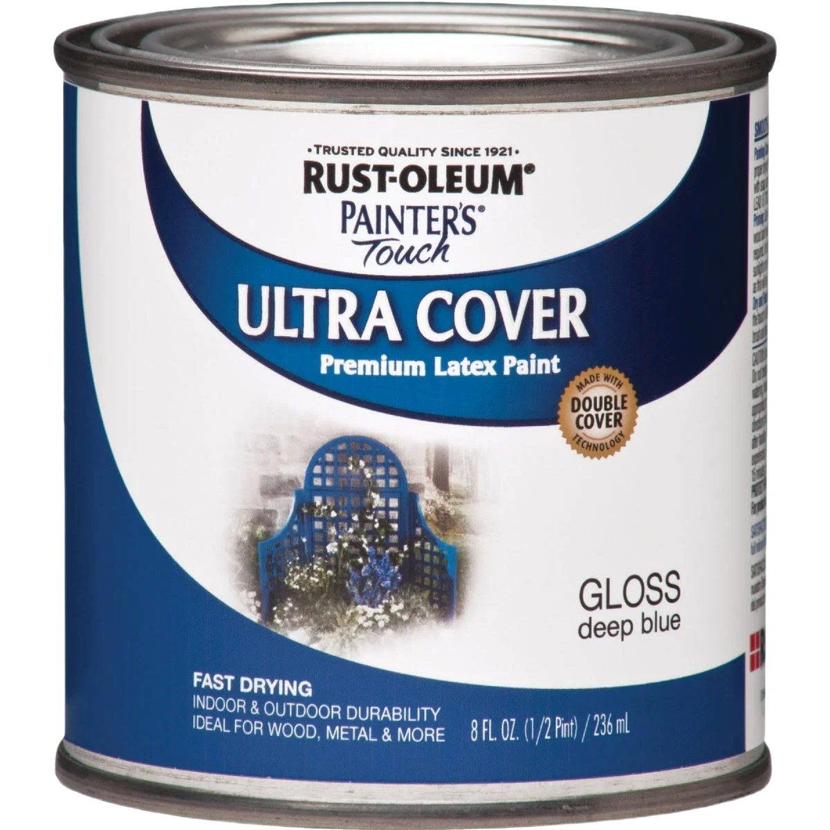 Classic Rust-Oleum Ultra Cover Multi-Purpose Gloss Deep Blue Brush-On Paint 1 2 Pint Versatile