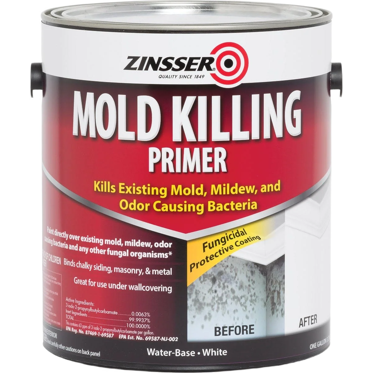 Reliable Zinsser Mold Killing Interior Exterior Primer 1 Gallon Smooth