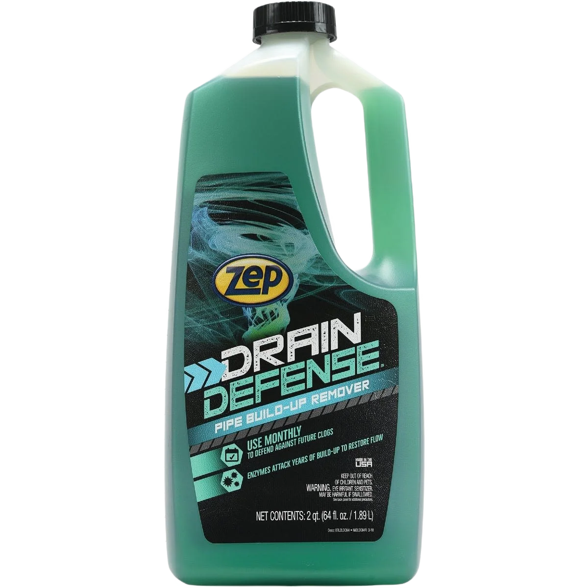 Soft Zep Liquid Drain Defense Drain Cleaner 64 oz. Reliable