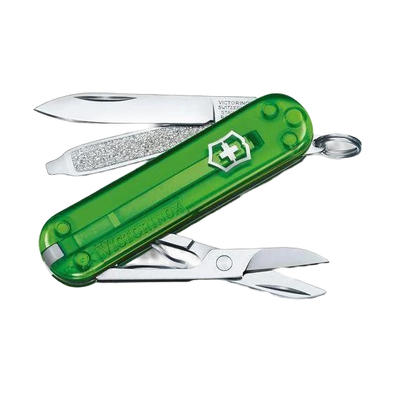 Flexible Victorinox Swiss Army Classic SD Transparent Pocket Knife Green Tea Elegant