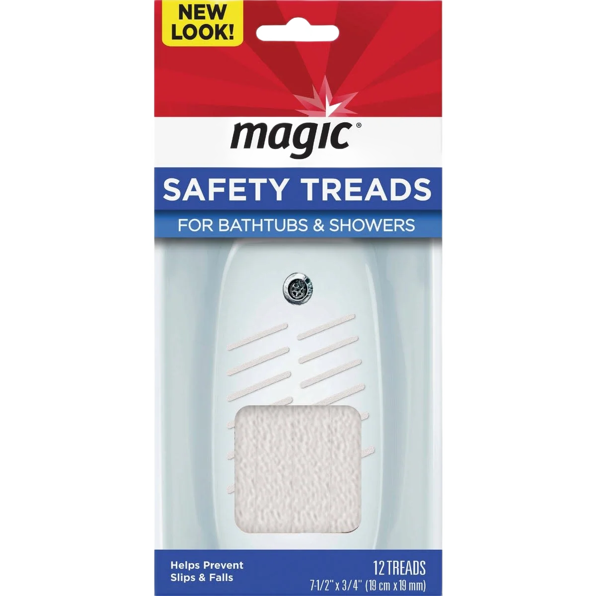 Excellent White Bathtub Safety Treads Pack of 12 Effective