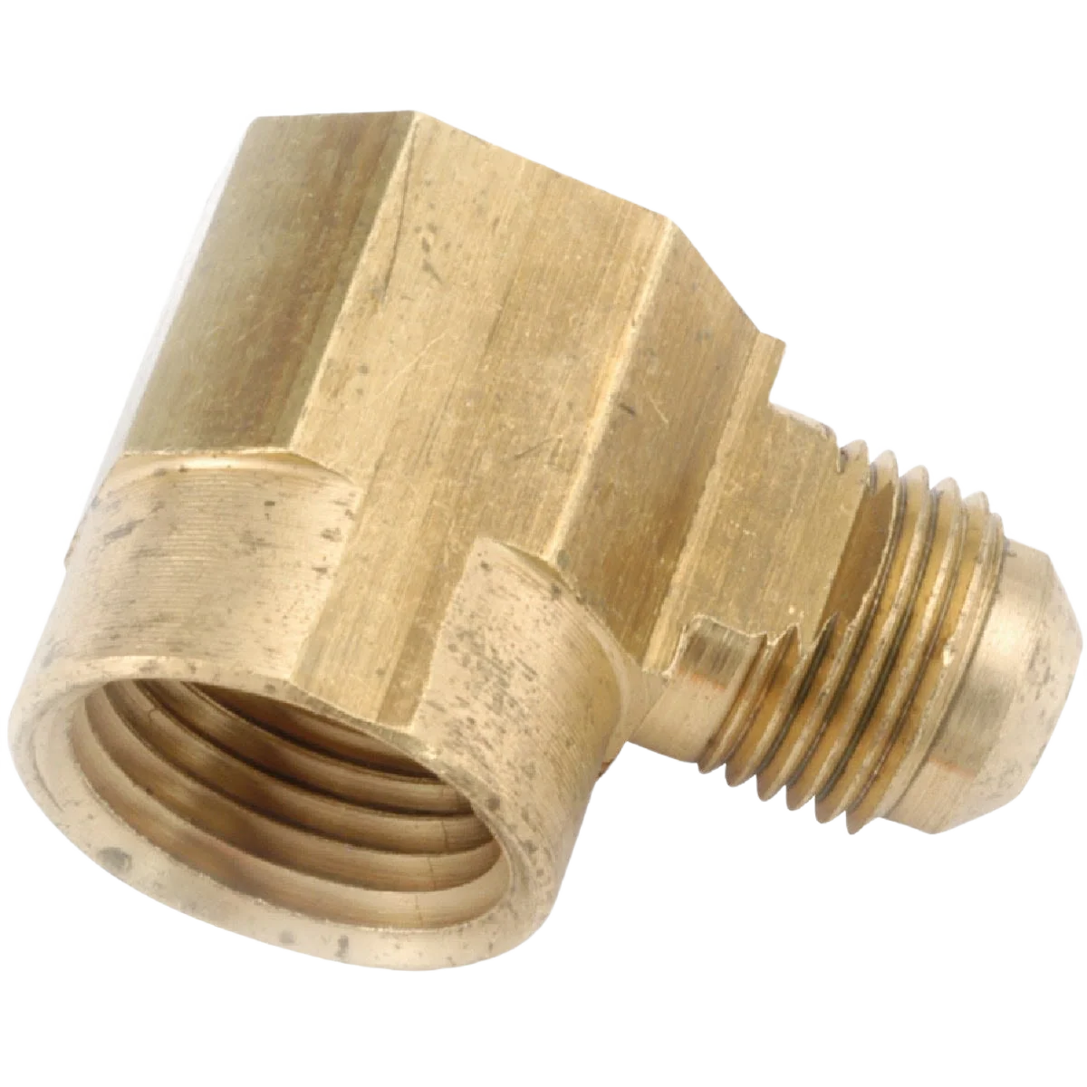 Enhanced Anderson Metals Female 90 Deg. Flare Brass Elbow 3 8 In. x 1 2 In. Crafted