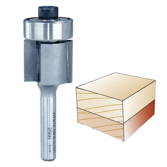 Pure Whiteside Downshear Flush Trim Bit 1 4 in. SH x 3 4 in. CD x 5 8 in. CL Functional