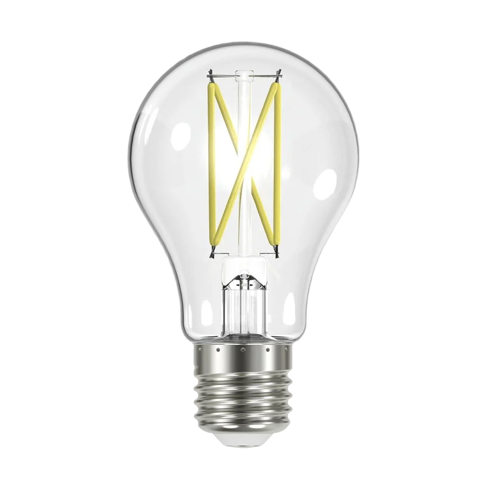 Specialty Satco 8 Watt A19 LED Clear Natural Light Medium Base Light Bulb Elite