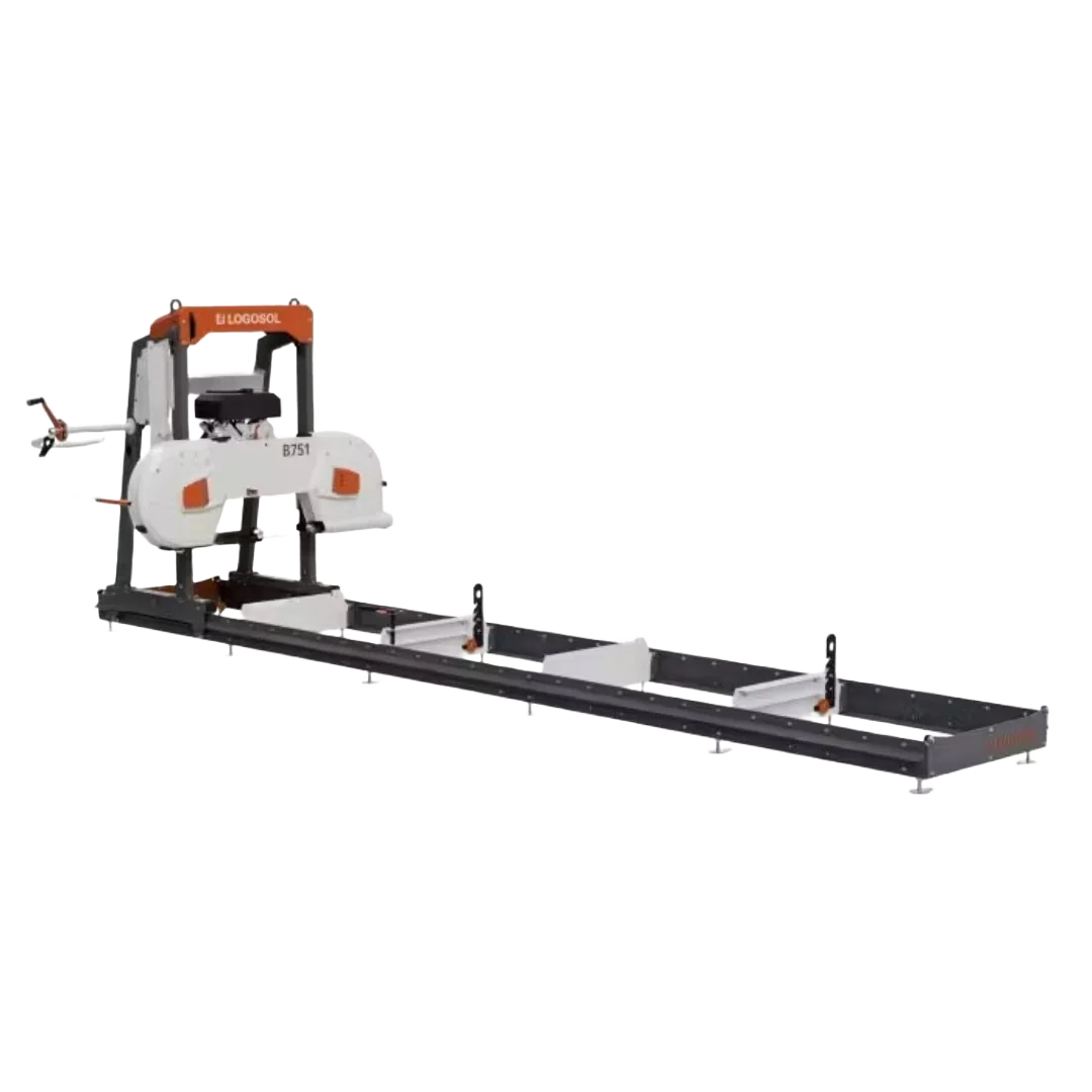 First-Class LOGOSOL B751 Band Sawmill w 13HP Gas Engine and Pull Start Exceptional