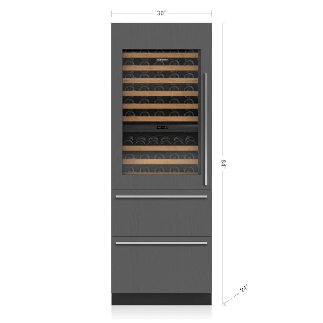 Traditional Sub-Zero 30 Wine Storage With Refrigerator Drawers Innovative