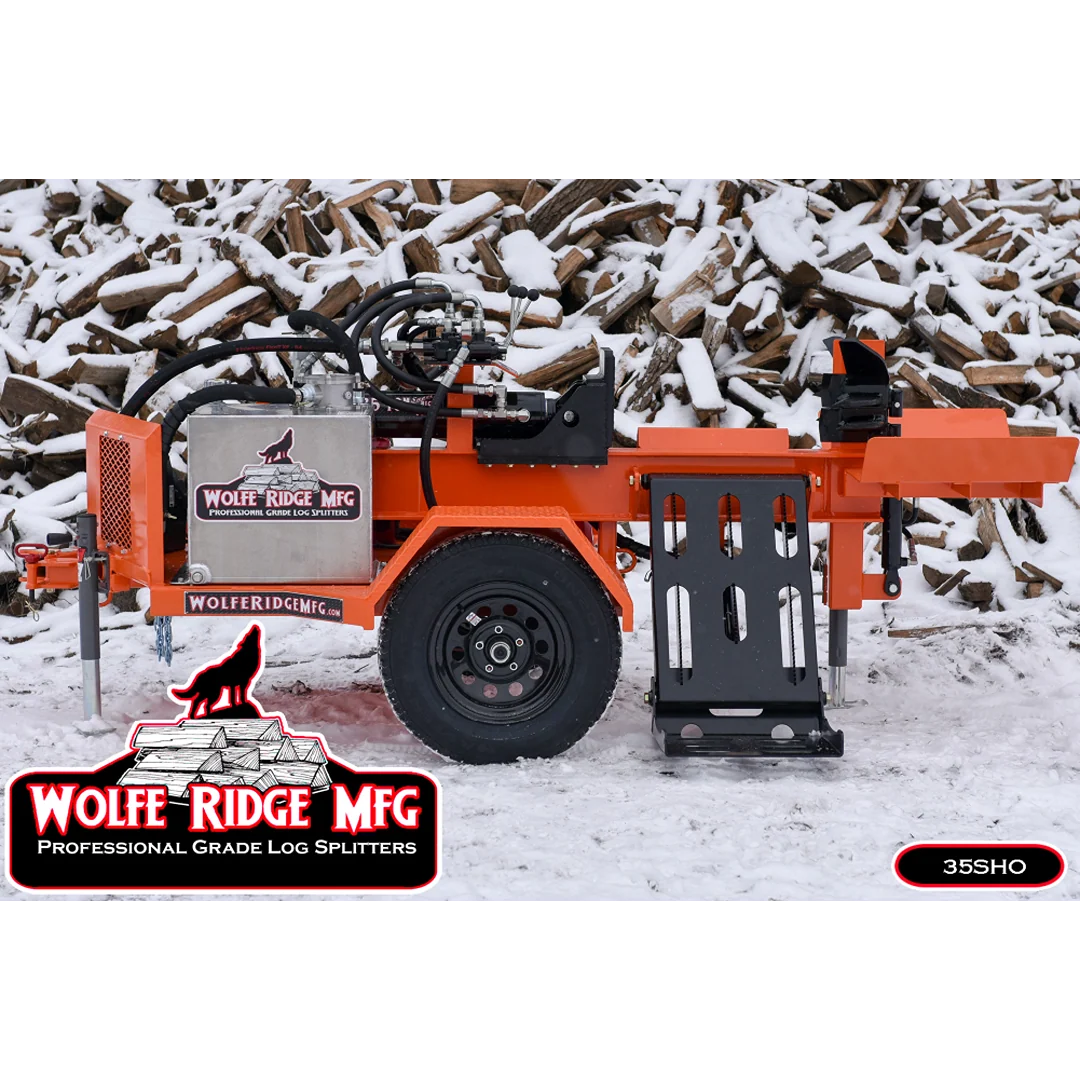 Verified Wolfe Ridge 35 Ton Super High Output Commercial Log Splitter High-Quality