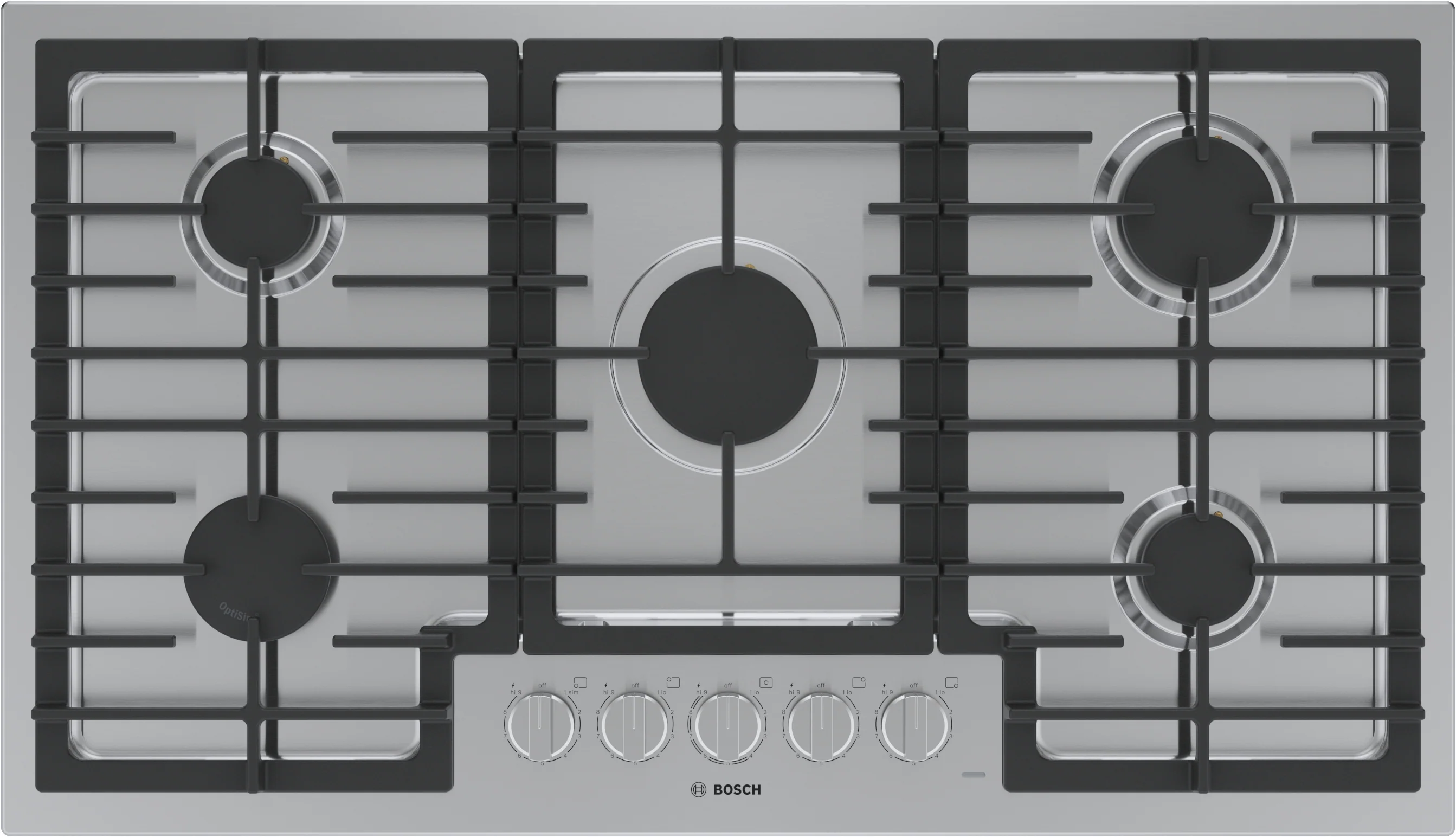 Breathable 500 Series Gas Cooktop 36” Stainless steel Relaxed