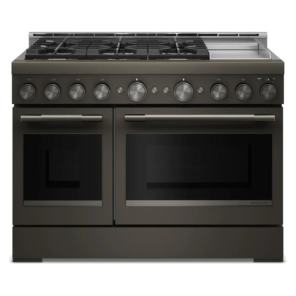 Authentic KitchenAid® 48-Inch 6 Burner Commercial-Style Gas Range with Griddle Solid