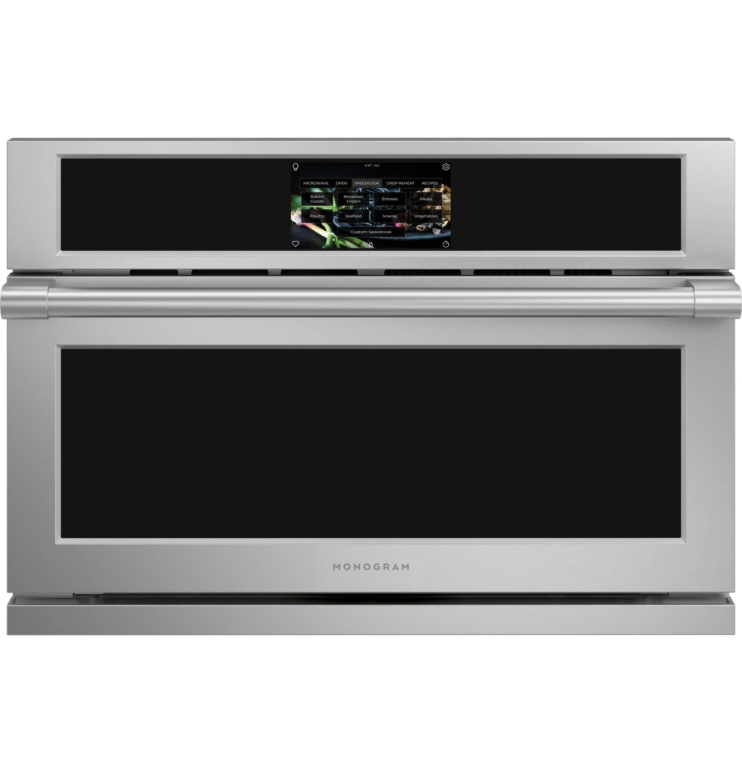 Smooth Monogram 30 Statement Five-in-One Wall Oven with 240V Advantium® Technology Reusable