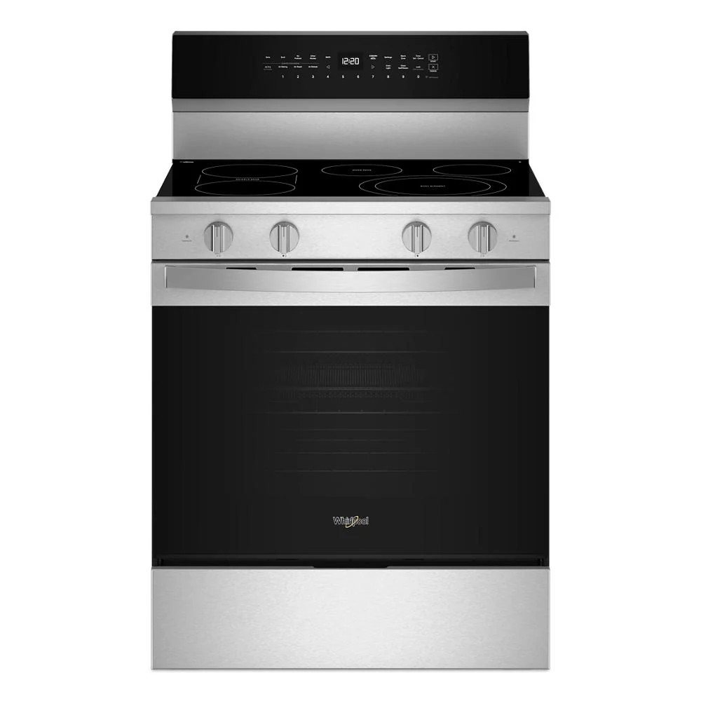 Environmentally Friendly 30-inch Electric Smart Range with Air Cooking Technology No Preheat Air Fry High Speed Preheat Oven WipeClean™ Coating and Steam Self Clean Elite