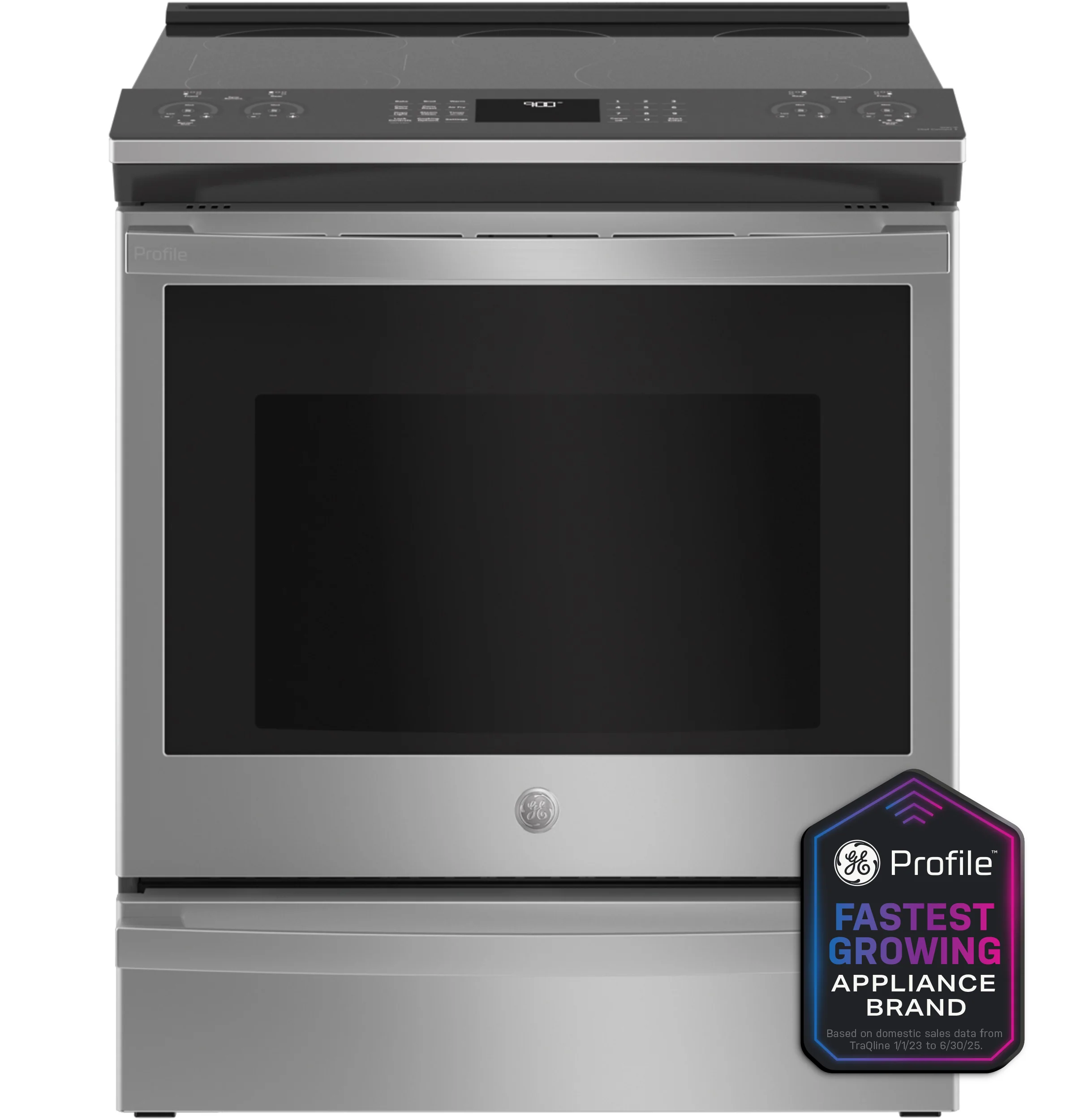 User-Friendly GE Profile™ 30 Smart Slide-In Electric Convection Fingerprint Resistant Range with No Preheat Air Fry