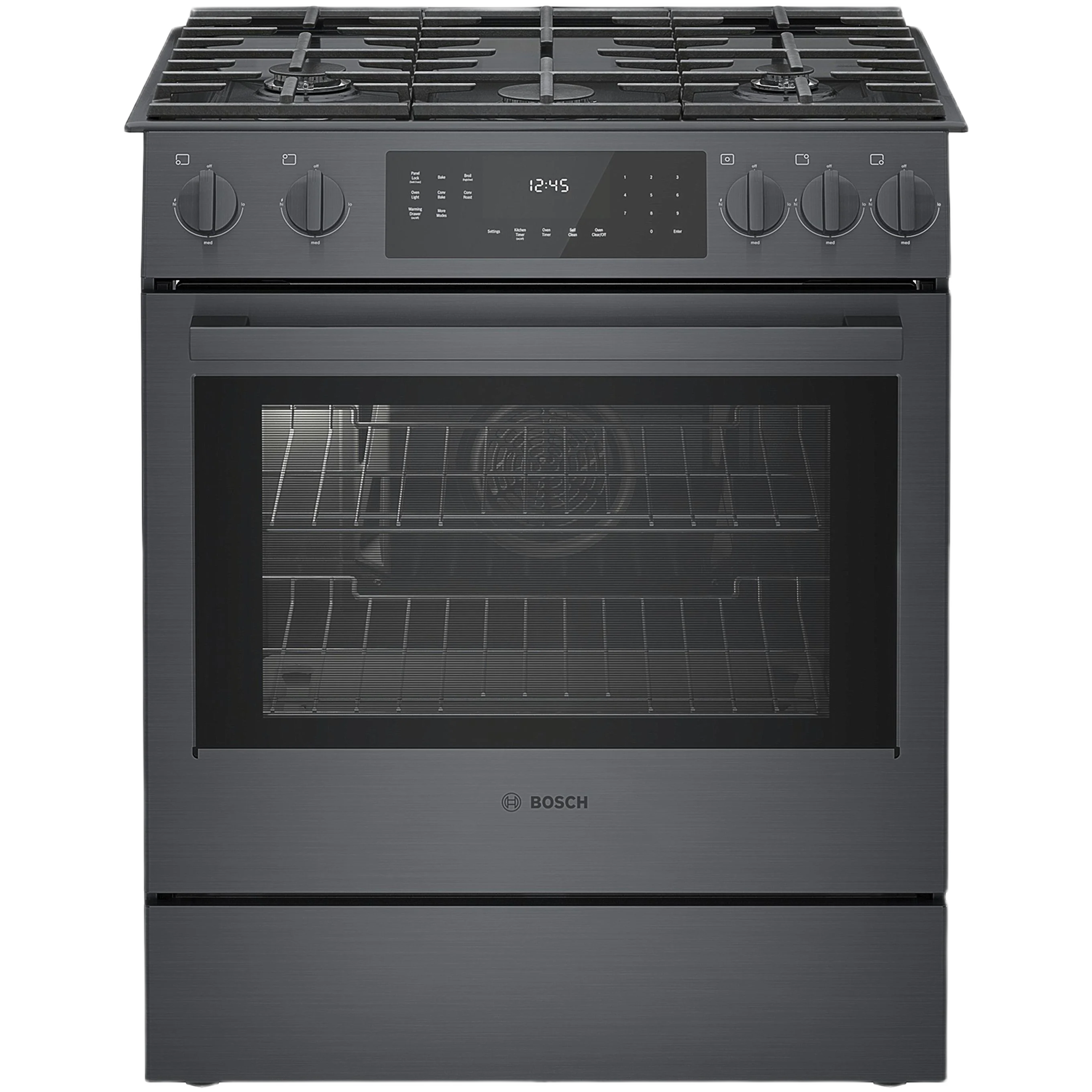 Selected 800 Series Gas Slide-in Range 30” Black Stainless Steel Natural