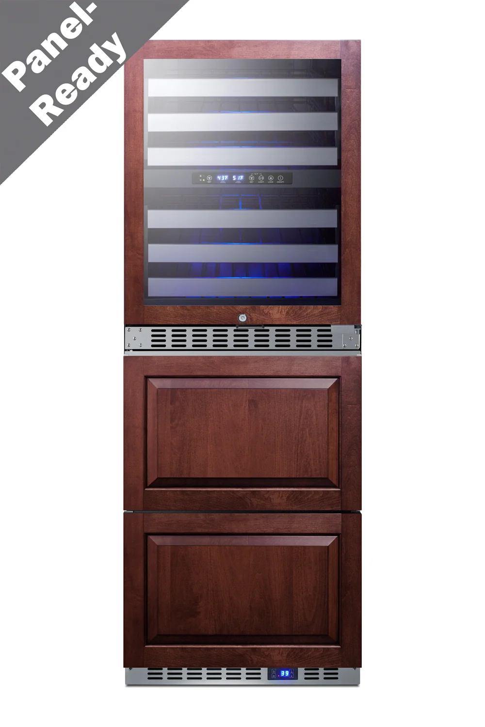Quality 24 Wide Combination Dual-Zone Wine Cellar and 2-Drawer All-Refrigerator Panels Not Included Smart