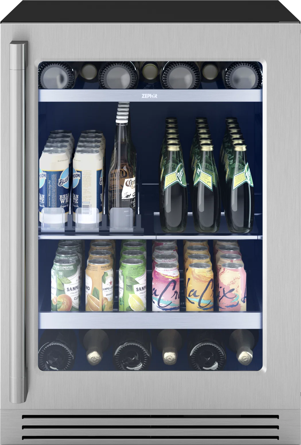 Smooth Presrv Pro Beverage Cooler 24in Under Cabinet SS Glass Reverse Door 1 Zone Elite