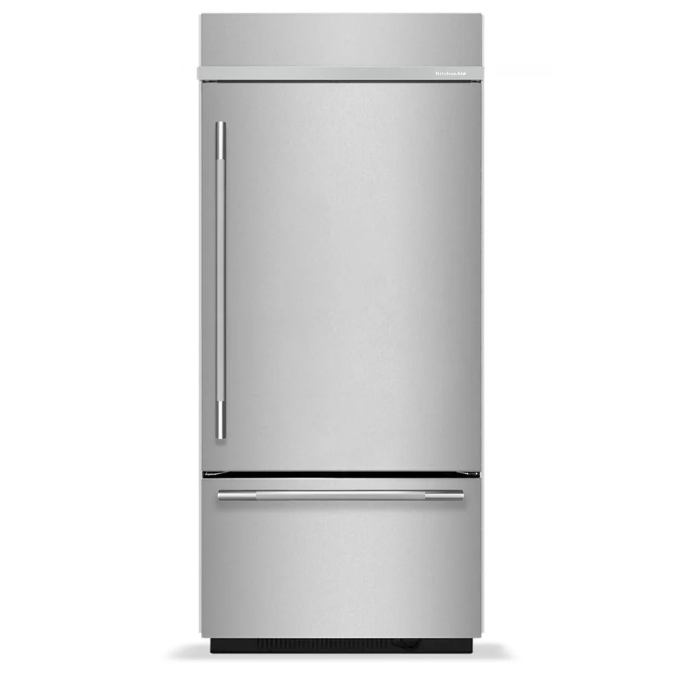 Practical 20.8 Cu. Ft. 36-Inch Built-In Bottom Mount Refrigerator with Left Door Swing and Signature Platinum Interior in PrintShield® Finish Prestigious