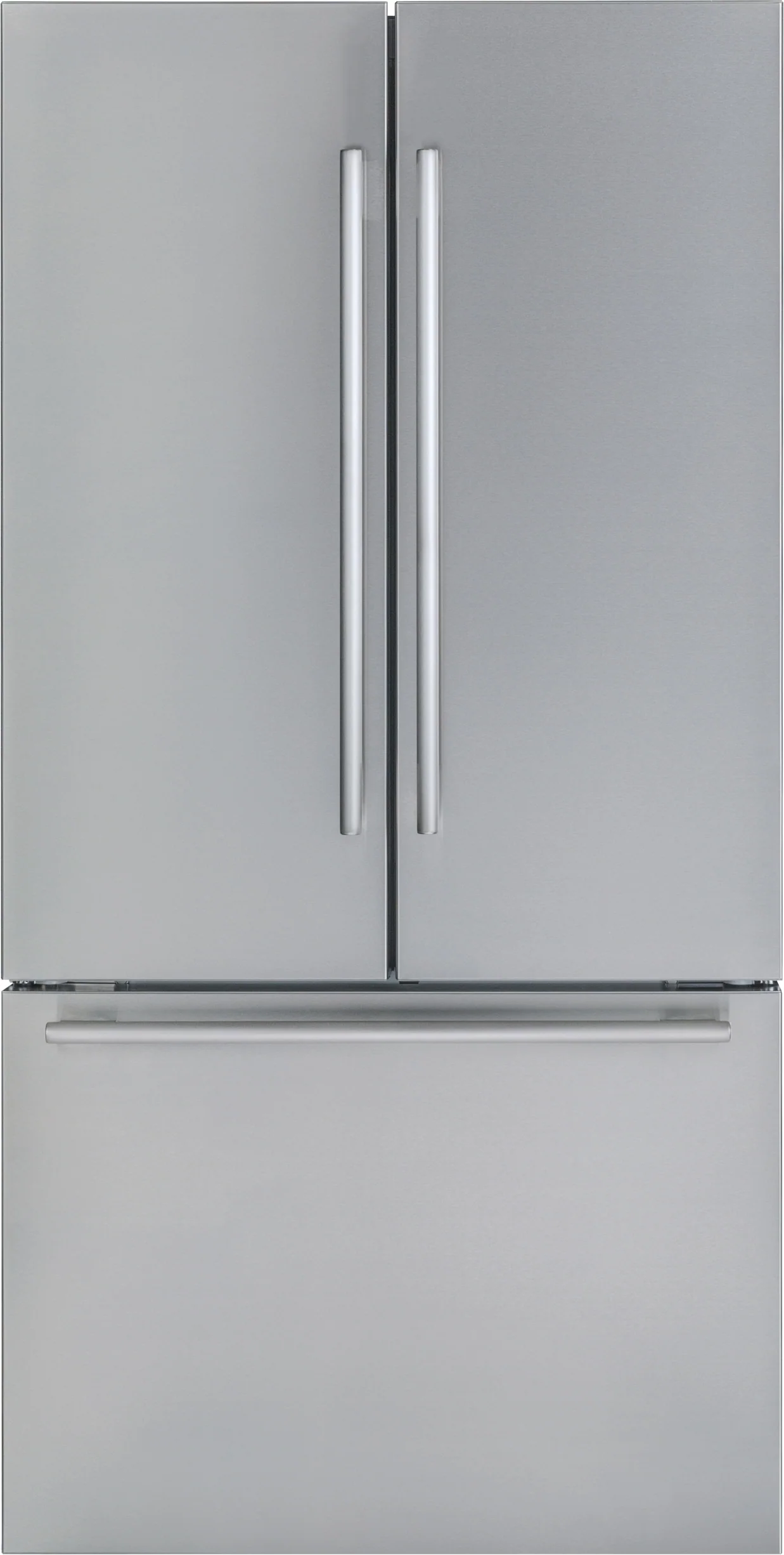 Minimalist dom® standing French Door Bottom Mount Refrigerator 36” Stainless Steel Reusable