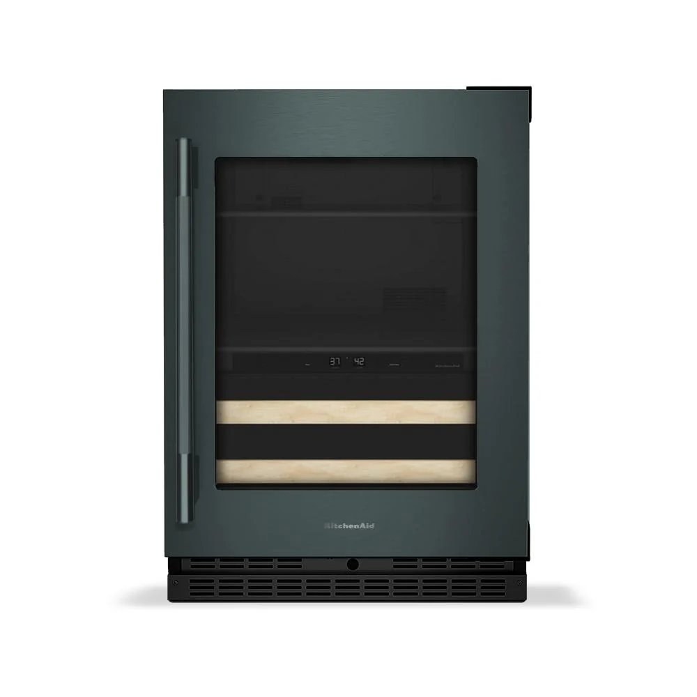 Responsible 4.8 Cu. Ft. 24-Inch Beverage Center with 14-Wine Bottle Capacity and Wood-Front Racks in Juniper Refined