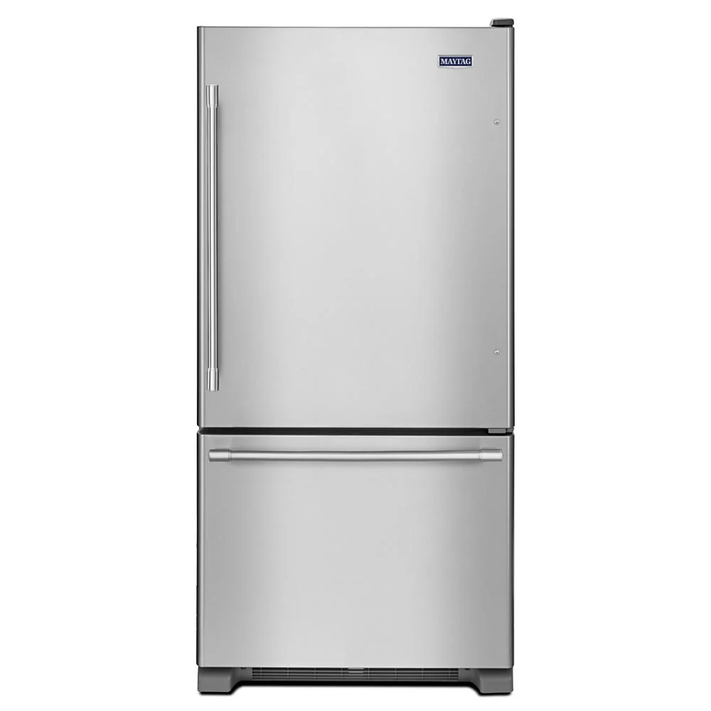 Refined 30-Inch Wide Bottom Mount Refrigerator – 19 Cu. Ft. Green