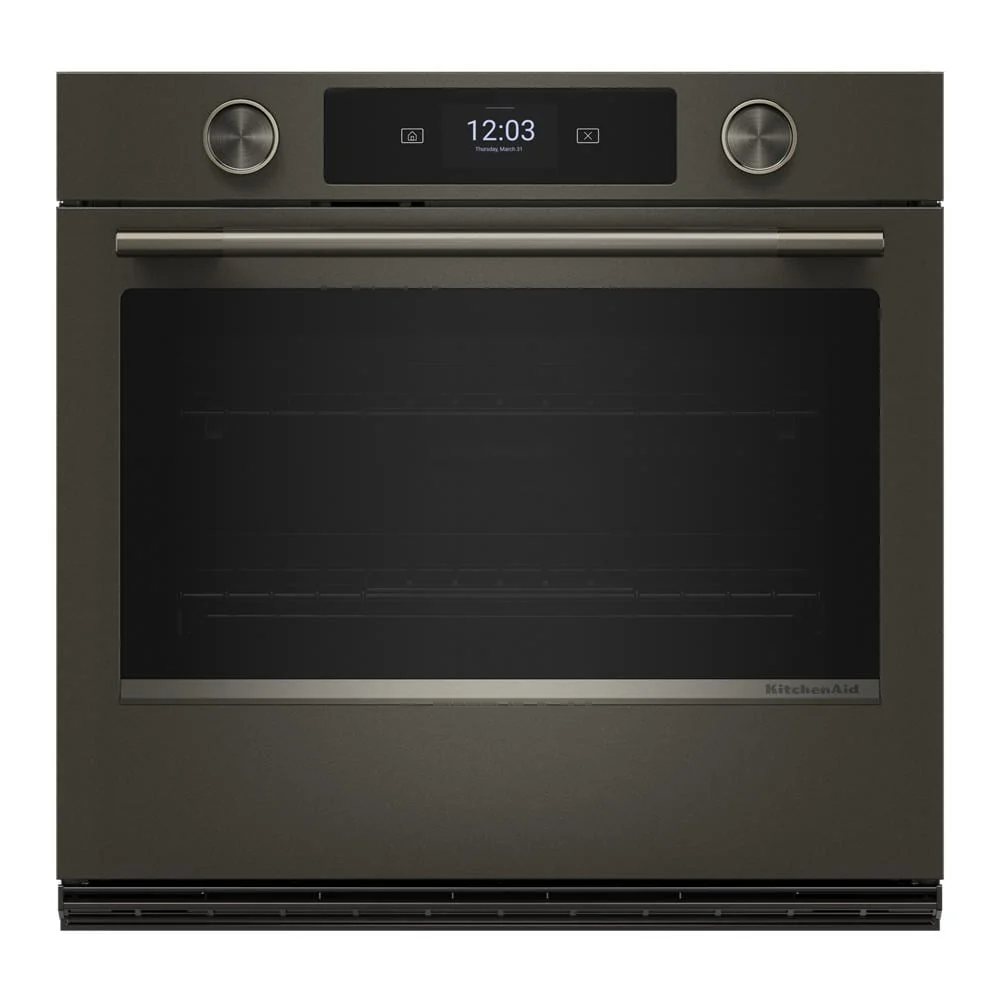 Elegant 30-inch Smart Electric Single Wall Oven with Intelligent Cooking Camera – Black Ore World-Class