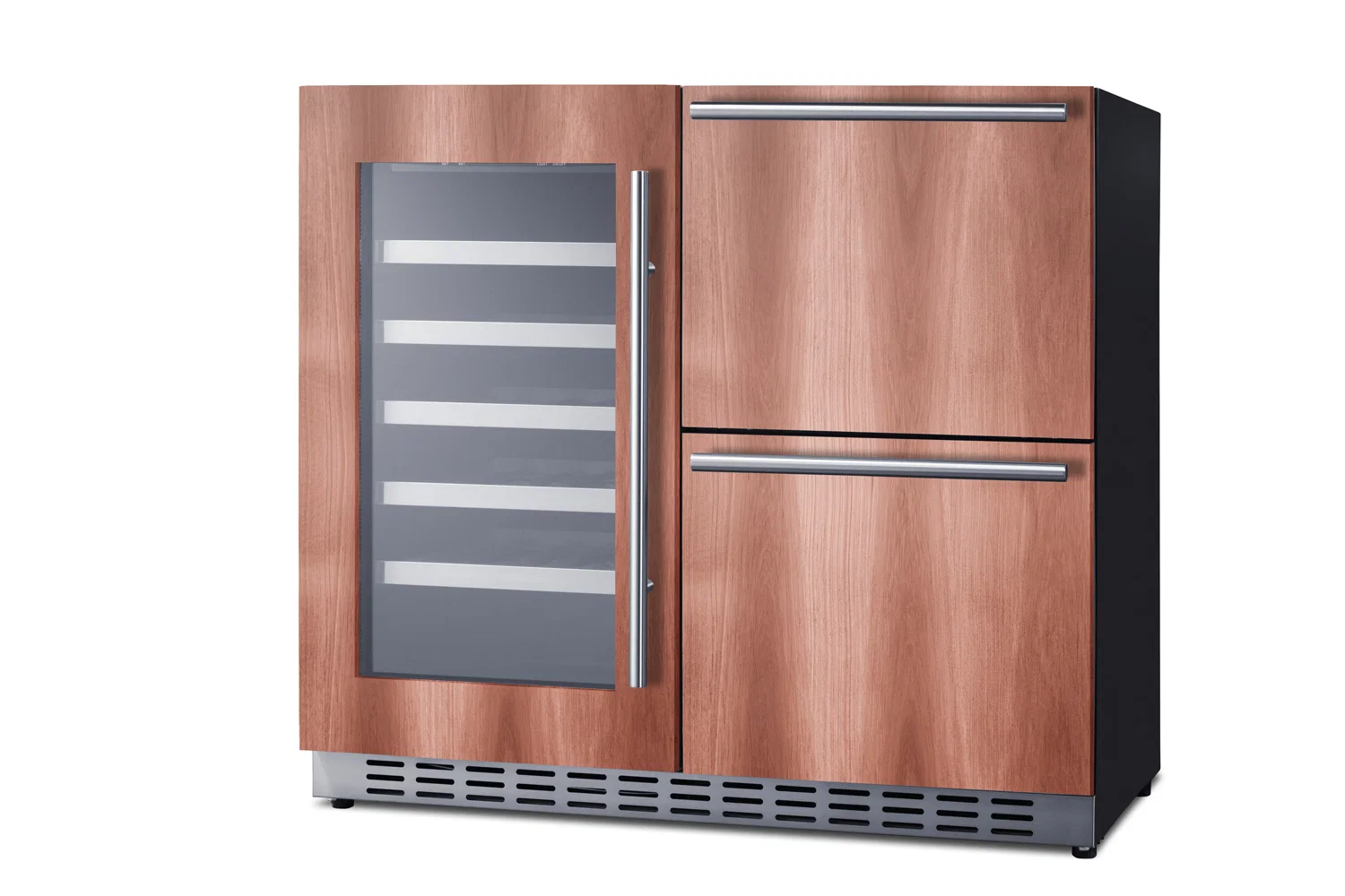Original 36 Wide Combination Wine Cellar 2-Drawer Refrigerator ADA Compliant Panel Not Included Relaxed
