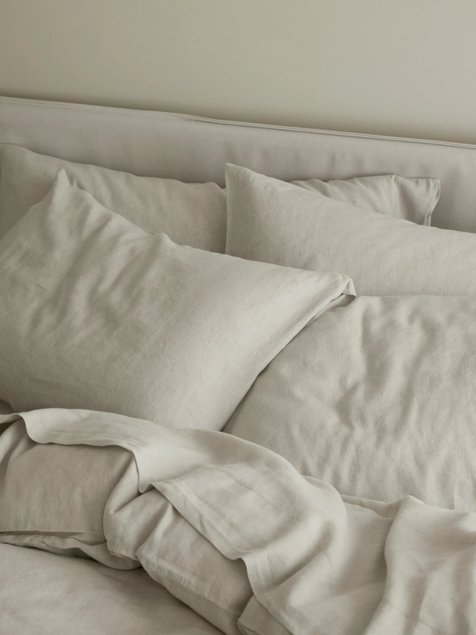 Recyclable Oatmeal Linen Pillowcases Pair Innovative