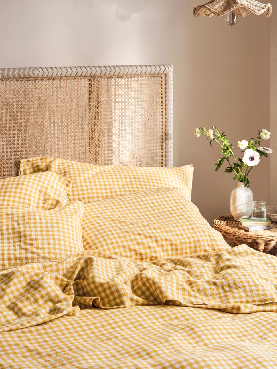 Consistent Honey Gingham Linen Blend Pillowcase Pair Responsible