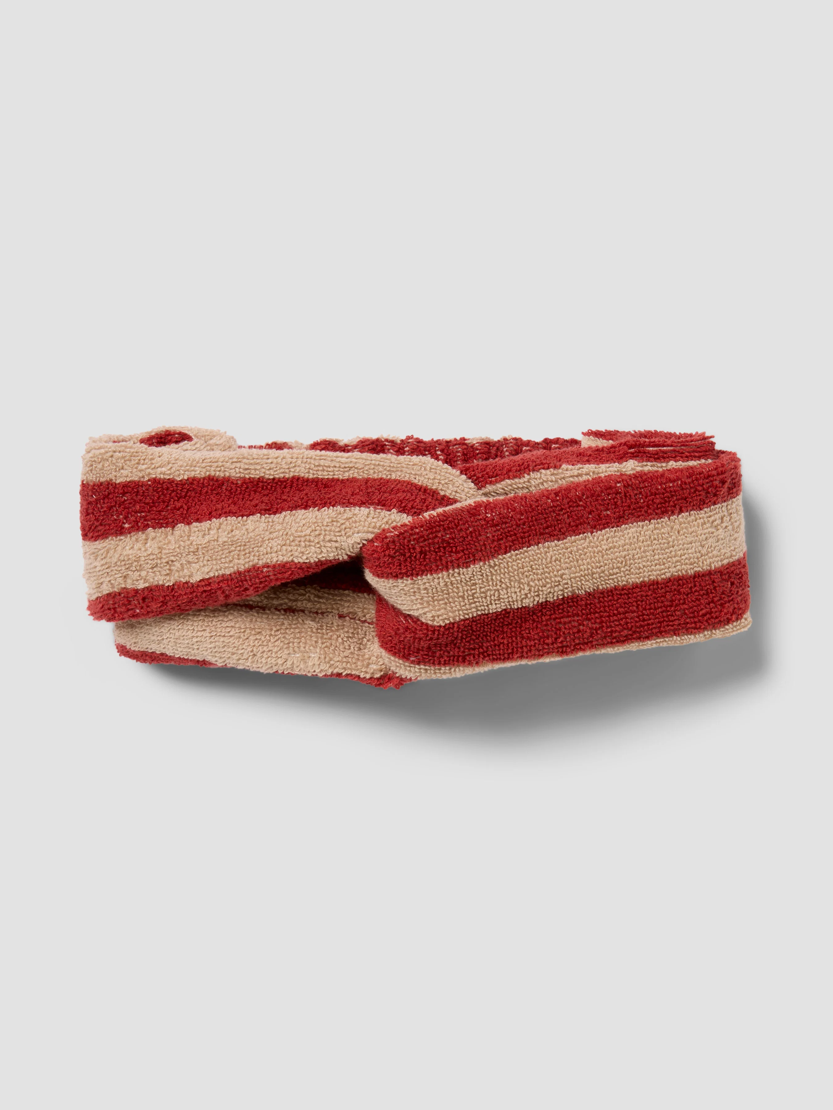 Detailed Sandstone Red Pembroke Stripe Cotton Headband Consistent
