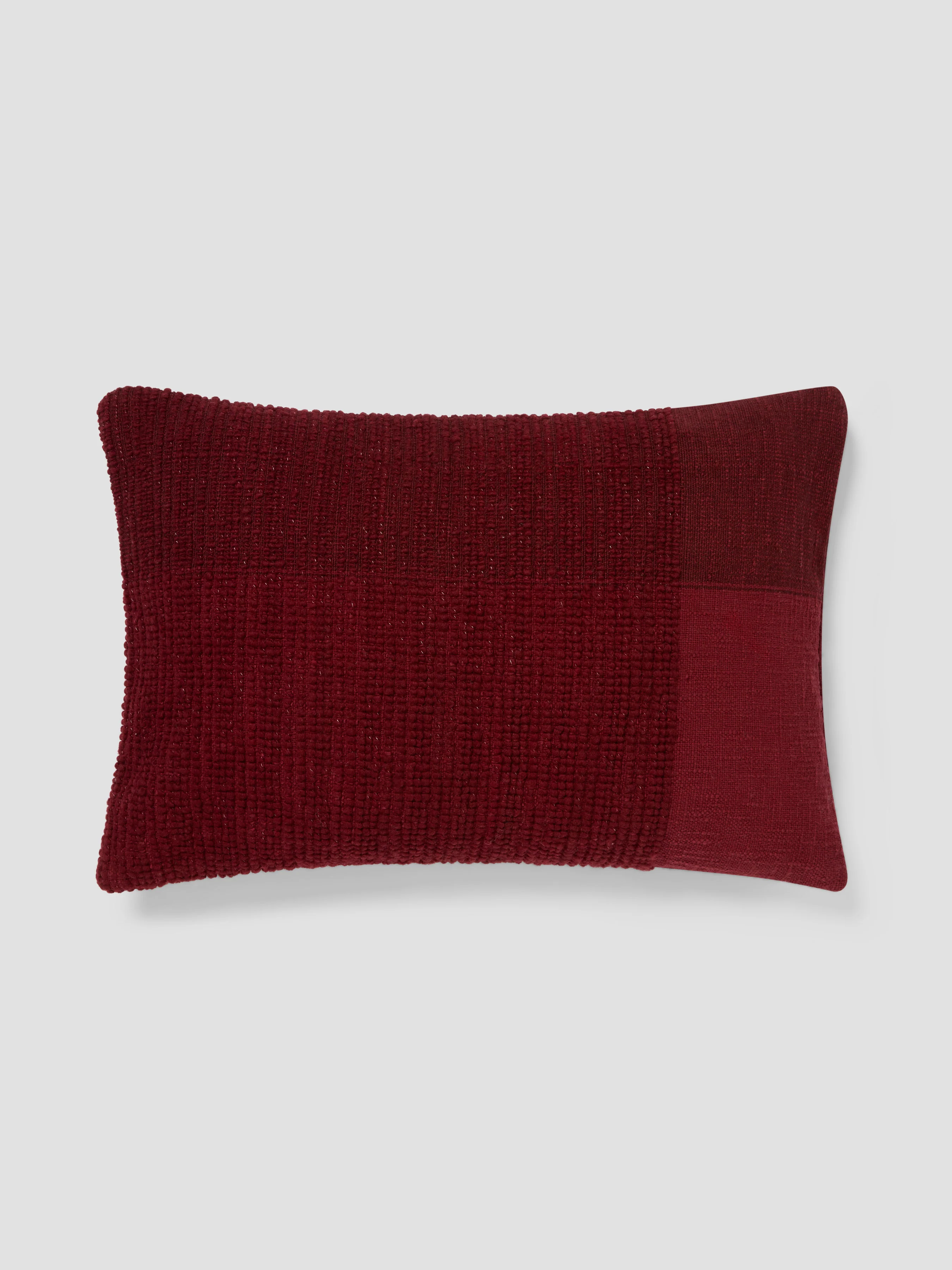 User-Friendly Rhubarb Soft Cross Weave Wool Rectangle Cushion Cover Fashionable