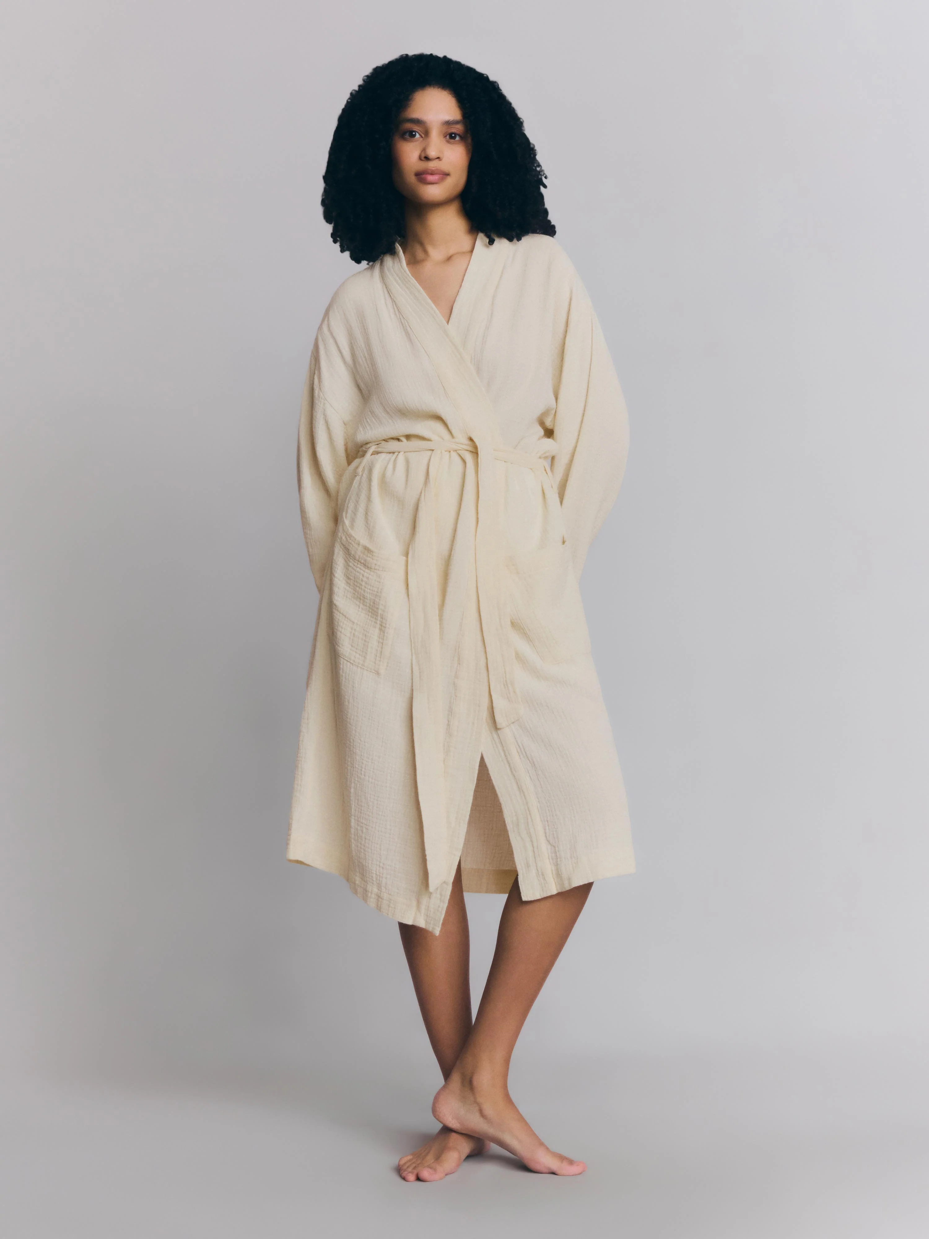 Next-Generation Pearl Cotton Gauze Robe Healthy