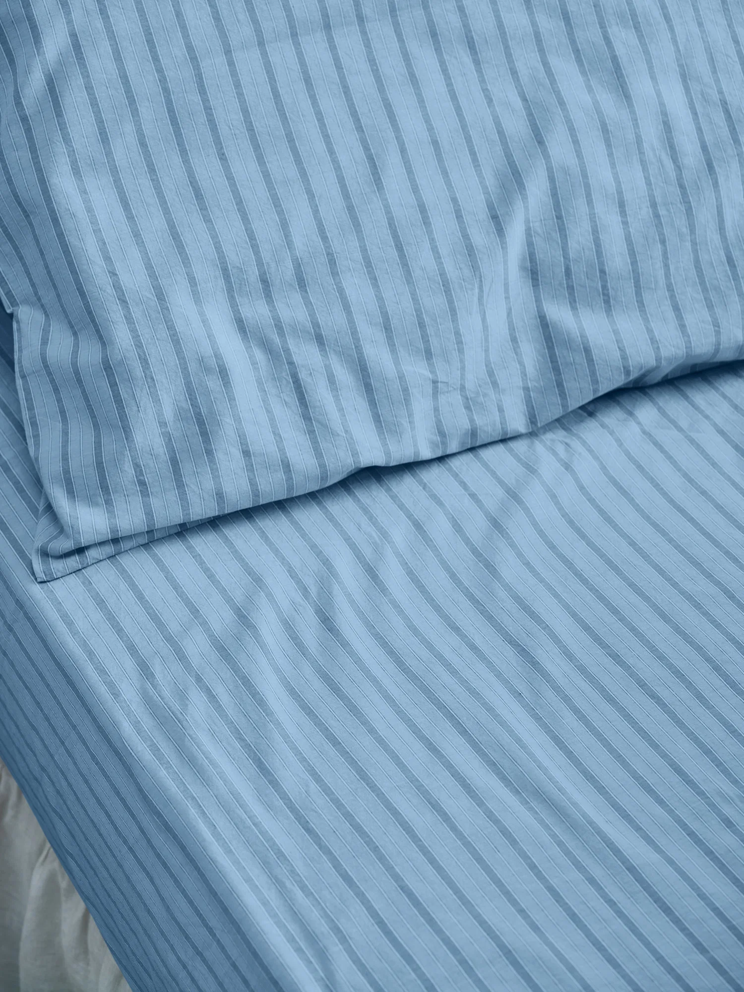 Easy-to-Use Pale Blue Favourite Shirt Kids Stripe Cotton Fitted Sheet Excellent