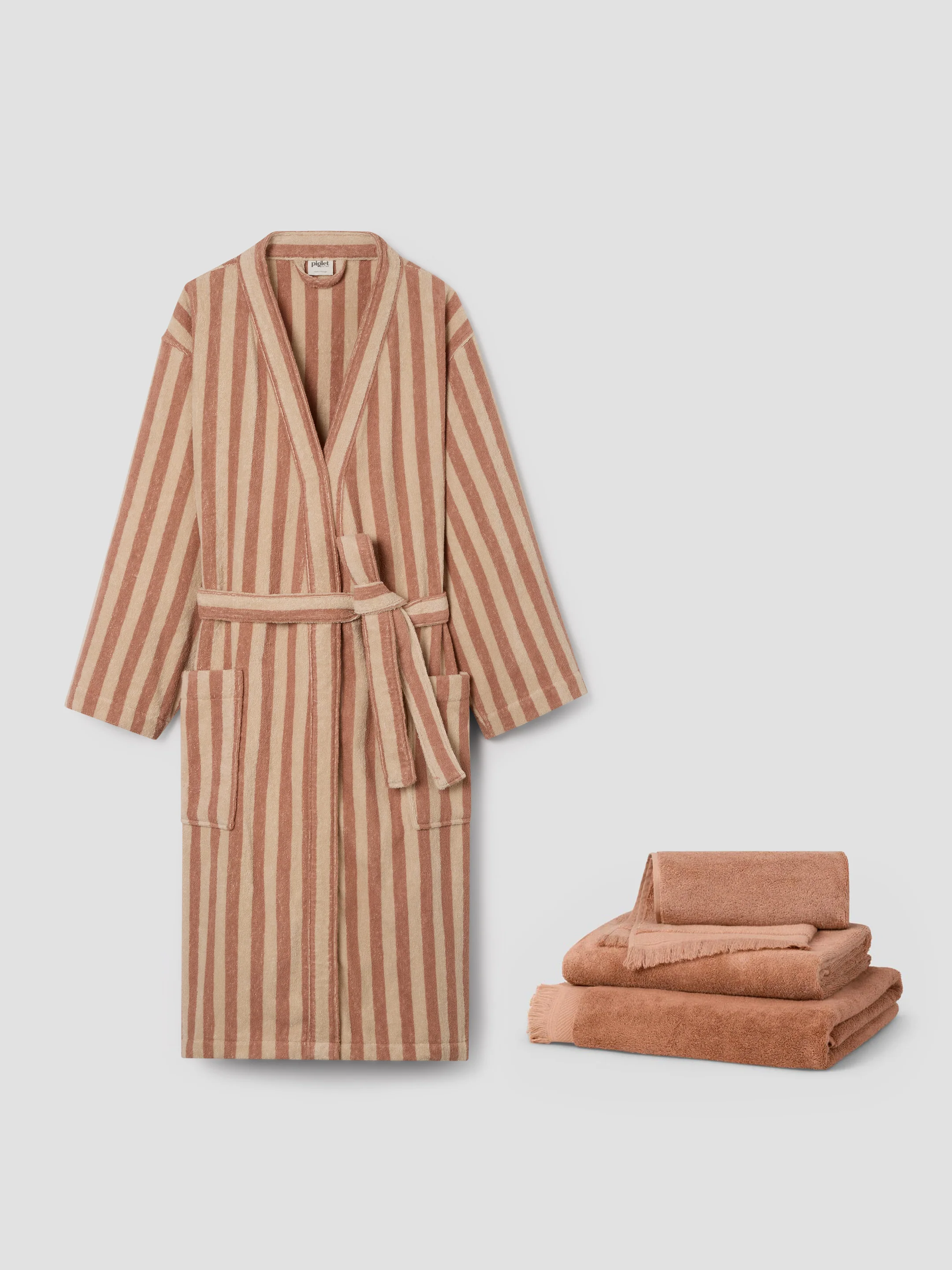 Trendy Sand Shell Robe Sand Shell Towels Bundle Classic