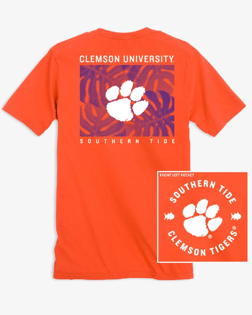 High-Quality Clemson Tigers Halftone Monstera T-Shirt Reliable