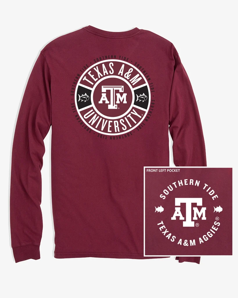 Trendy Texas A M Aggies Ring Badge T-Shirt Eco-Friendly