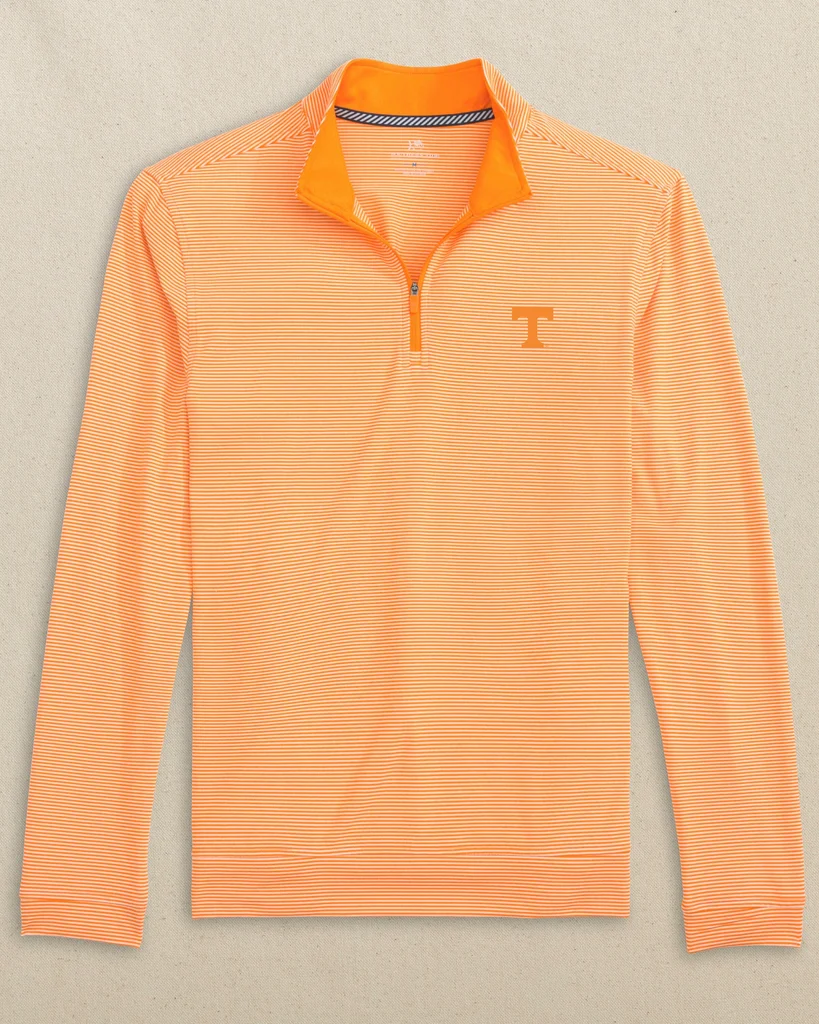 Smart Tennessee Vols Cruiser Micro-Stripe Heather Quarter Zip Elegant