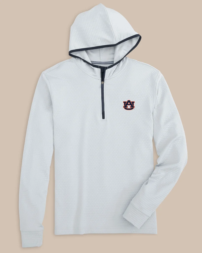 Authentic Auburn Tigers Scuttle Heather Quarter Zip Hoodie Enhanced