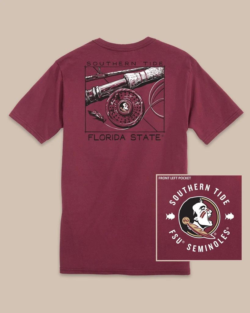 Relaxed FSU Seminoles Gameday Fly Reel T-Shirt Minimalist