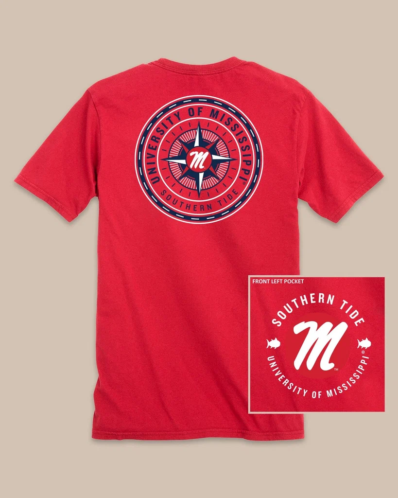 Solid Ole Miss Rebels Gameday Collegiate Compass T-Shirt Consistent