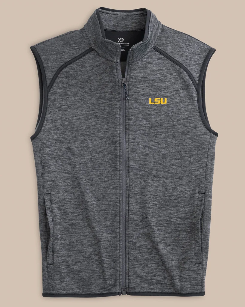 Green LSU Tigers Baybrook Heather Vest Practical